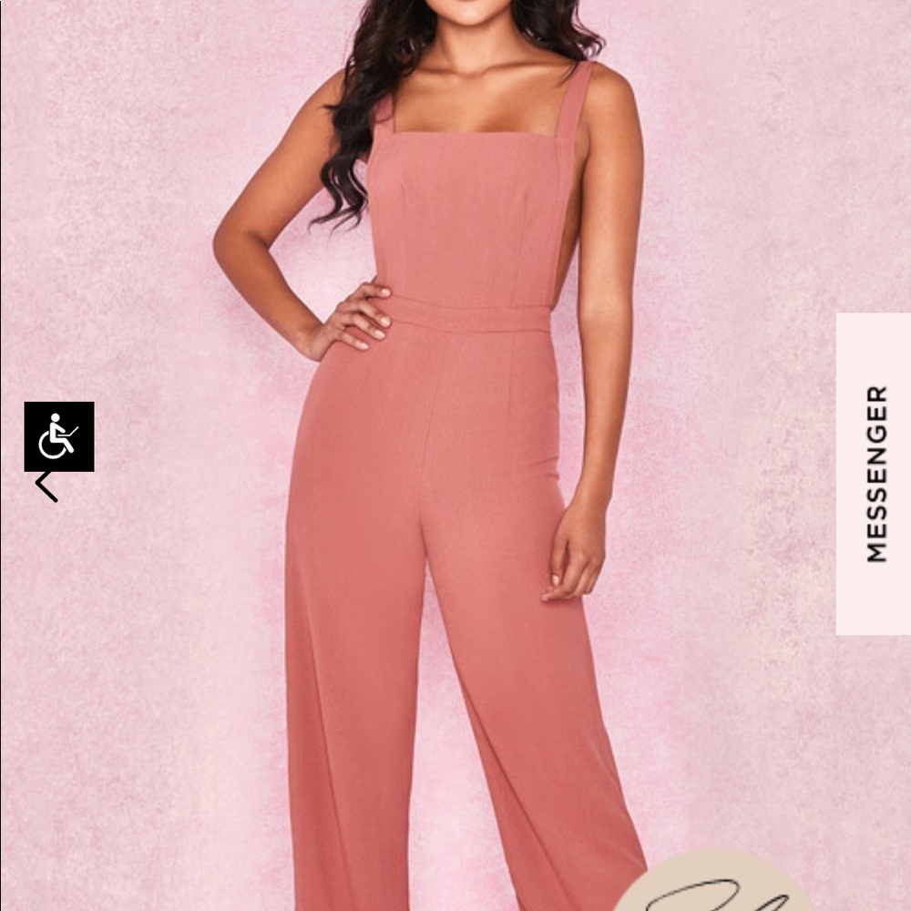 House of CB Abbi jumpsuit in rose pink